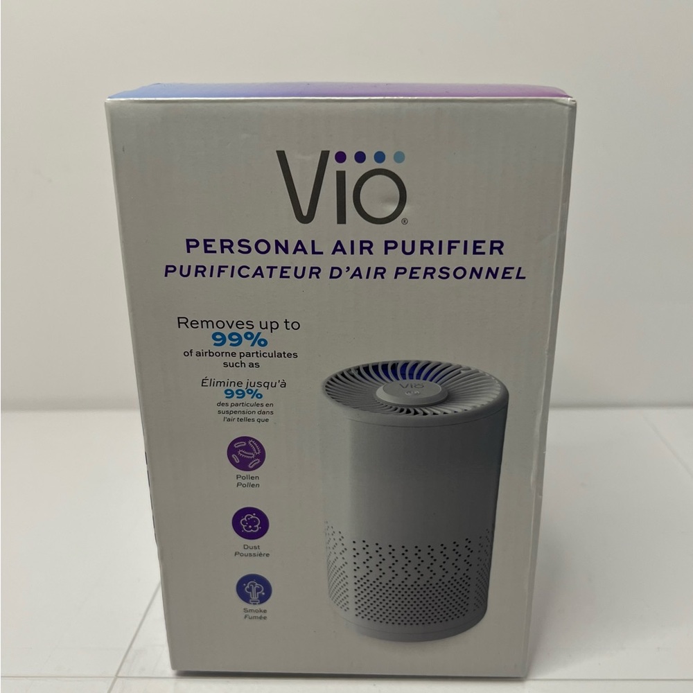 Vio Personal Air Purifier w/ HEPA Filter Quiet for Desks Nightstands New In Box